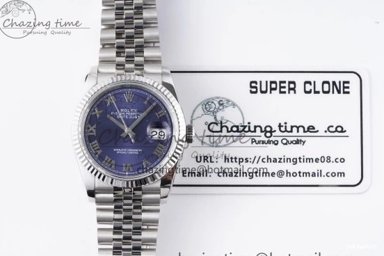 Steel Dial JDF on 904L DateJust 36 Markers V2 SS Bracelet Blue Jubilee 126234 Roman 1230